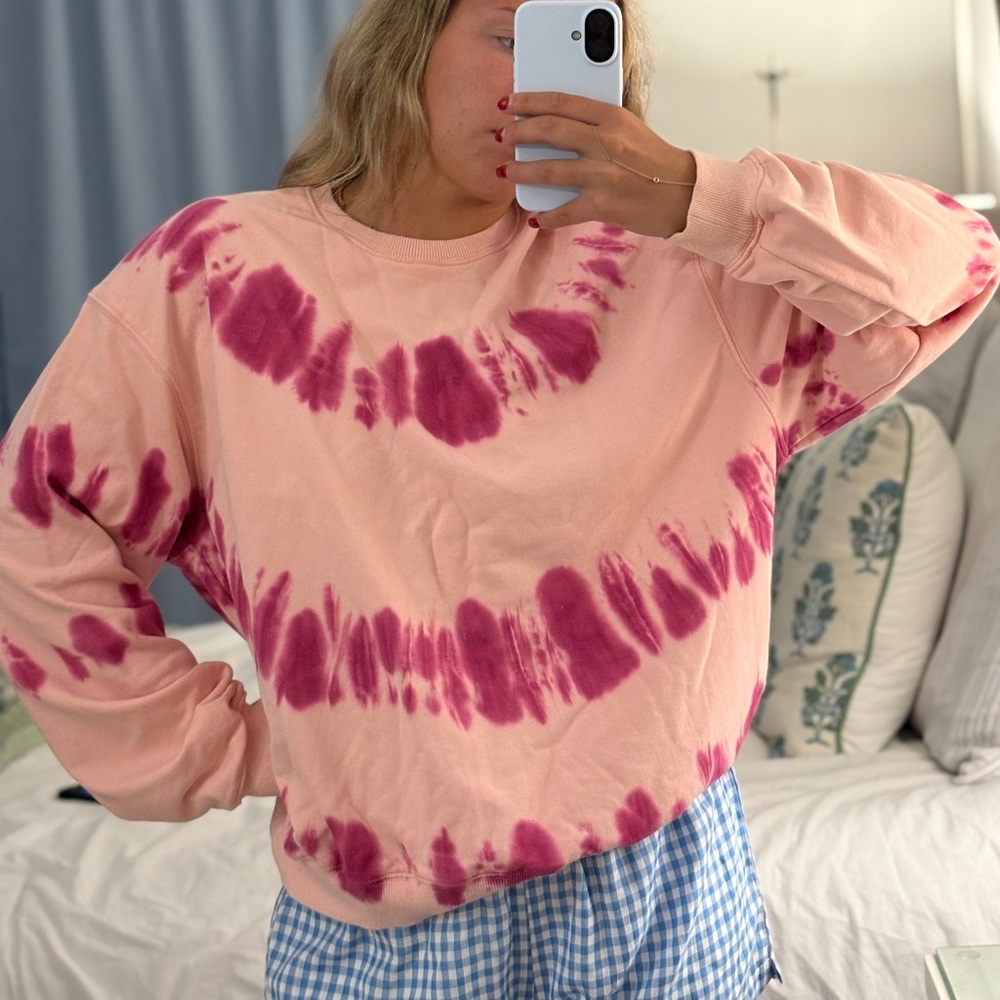 Boutique Pink Tie Dye Crewneck